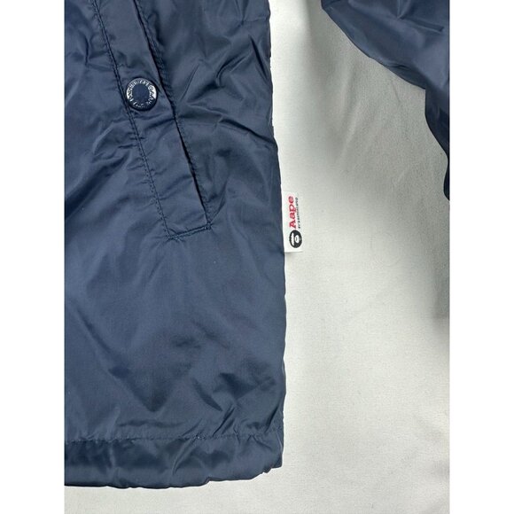 Aape By A Bathing Ape Navy Windbreaker Jacket With Camo Lining S - Picture 8 of 11